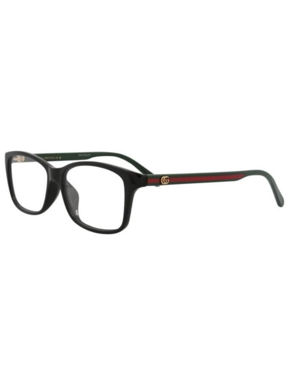 New Gucci Womens Square/Rectangle Black Green Transparent Fashion Designer Eyegl
